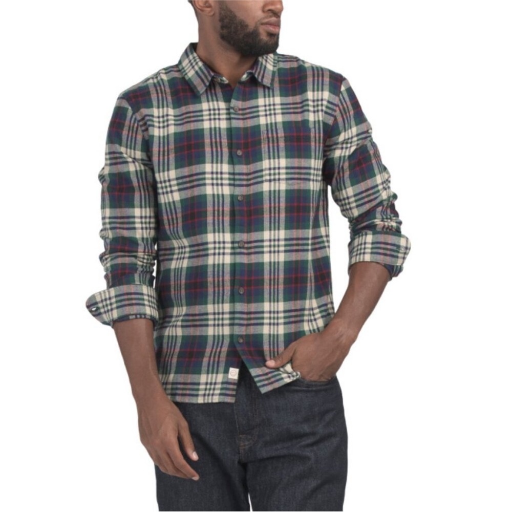 Marine Layer Tahoe Button Down Flannel Shirt XL